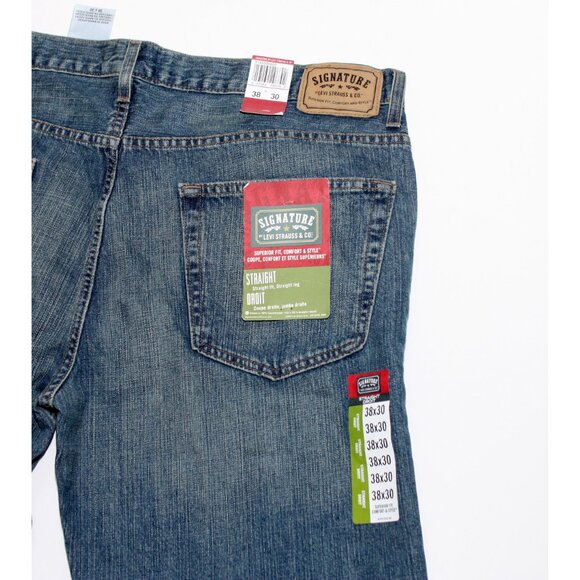 Signature by Levis Strauss & Co Jeans 38W 30 Straight Fit Straight Leg Denim - Picture 5 of 5